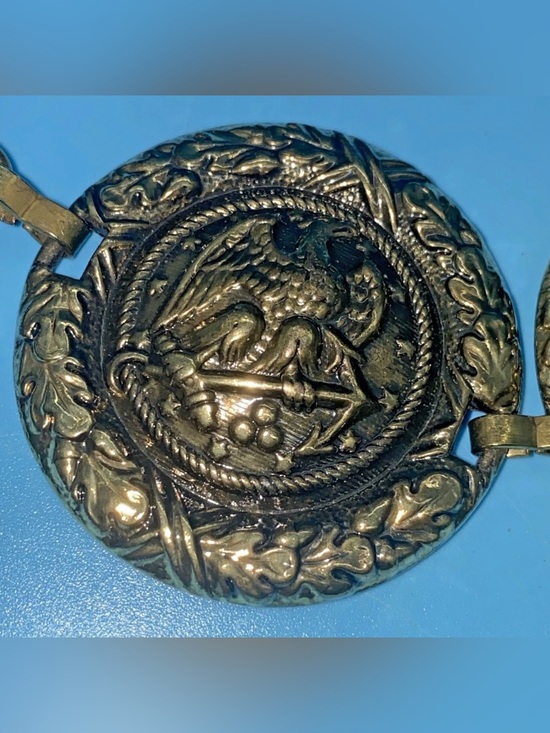 ESCADA Women’s Bronze American Eagle Anchor Stars Design Vintage Concho Belt main image 14